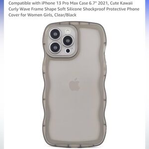 Silicone Shockproof iPhone 13 Pro Max Case - Clear/Black